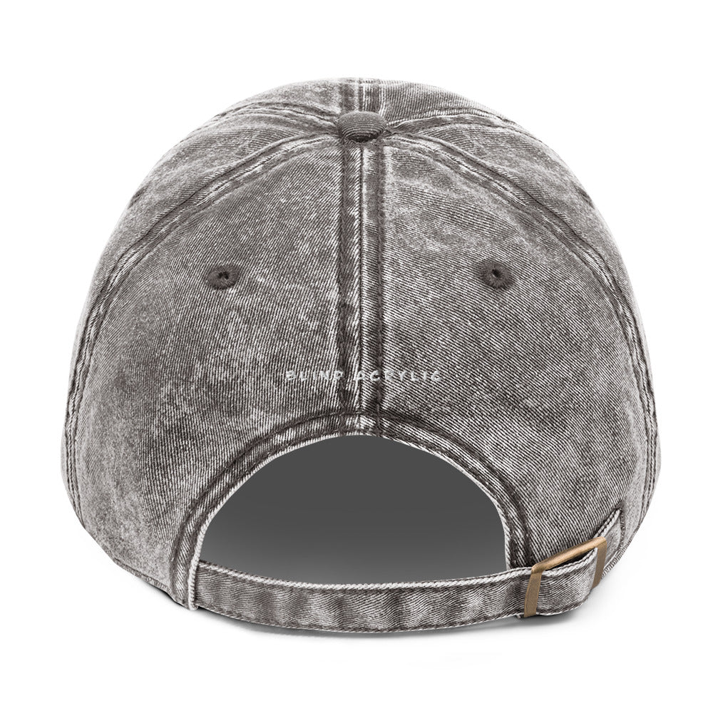 Blind Acrylic Logo Vintage Dad Hat In Charcoal Gray