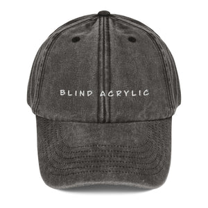 Blind Acrylic Signature Vintage Dad Hat In Black