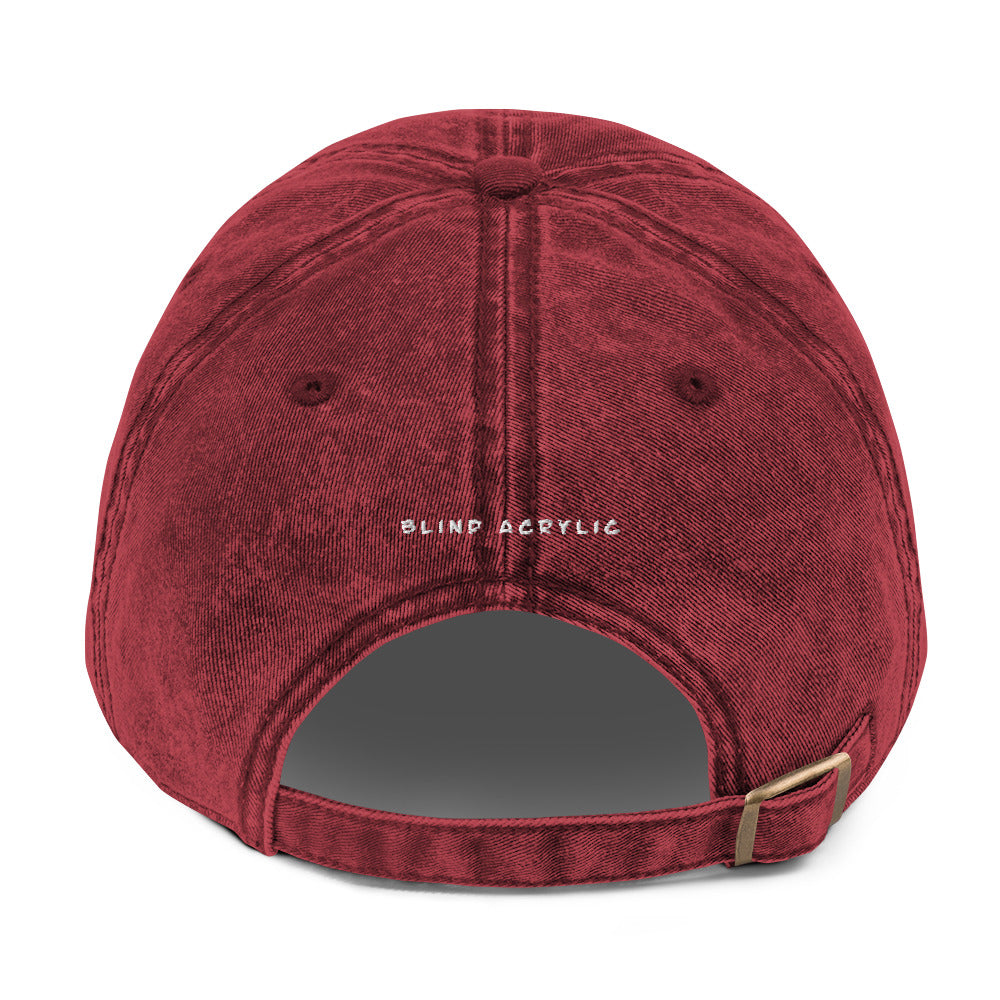 Blind Acrylic Logo Vintage Dad Hat In Maroon